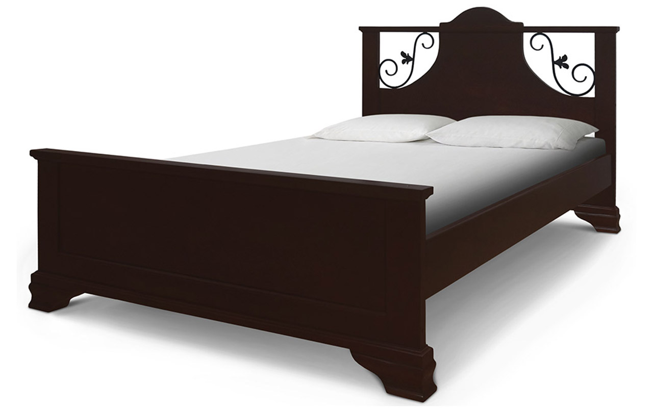фото: Кровать ВМК-Шале Деревянные с ковкой Ричард-2 120x200 см
